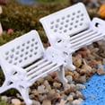 thumbnail image 2 of Bewildely Mini silla de madera de hadas, casa de muñecas, jardín, hogar, mar, playa, Bar, decoración ornamental Decoración del hogar blanco 2.5 cm, 2 of 6