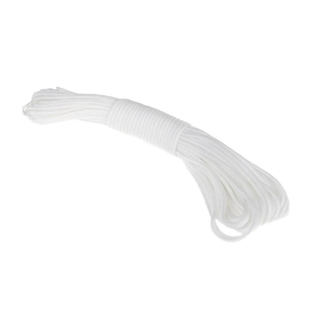 Cuerda de Cuerda de Supervivencia de Paracaídas de 550 Apto para Acampar Libre Blanco