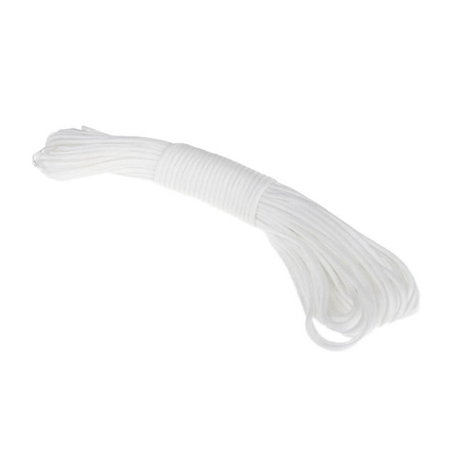 Cuerda de Supervivencia de Paracaídas de 550 Soledad Apto para Acampar Al Aire Libre Blanco Paracord