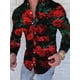 thumbnail image 2 of Camisa de hombre Camisa gráfica Camisa escocesa Cuello alto Camisas de manga larga para salir Ropa con estampado 3D Diseñador de ropa Punk y gótico, 2 of 4