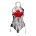thumbnail image 3 of WILLBEST Traje de Baño para Mujer, control de Abdomen, Moda de Verano para Mujer, Traje de Baño Tankini con Tiras Sexy Estampado del Día de La Independencia de Canadá, 3 of 4