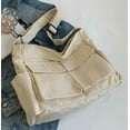 thumbnail image 5 of CoCopeaunts Women Men Canvas Messenger Bag Large Hobo Bag Crossbody Bag Canvas Tote Bag Handbag with Multiple Pockets, 5 of 5