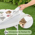 thumbnail image 5 of Colorful Mushroom Cartoon White Pattern Round Fitted Tablecloth with Elastic Edge,Dining Table Cover Waterproof,Outdoor Round Tablecloth for Camping,Dining,Indoor and Outdoor, 5 of 7