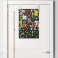 thumbnail image 2 of Cartoon Hanging Pocket Organizer, Forest Bugs Spider Butterfly Beetle Dragonfly Mantis Wasp Ladybug Flowers, Printed Polyester Storage Bag with Pockets, 14" x 20", Emerald Multicolor, 2 of 2