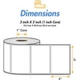 thumbnail image 4 of LAICAIW-3" x 2" Direct Thermal Labels-Compatible with Zebra & Rollo Desktop Label Printers and More \u2013 1\u201d Core, Permanent Adhesive & Perforated [750/Roll, 7500 Labels in 10 Rolls], 4 of 7