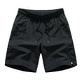 thumbnail image 2 of Summer Men Shorts Elastic Waist Solid Color Straight Leg Moisture-Wicking Casual Loose Cargo Shorts With Pocket Sport Fashion Workout Athletic Shorts Sweatpants S-3XL, 2 of 3