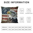 thumbnail image 5 of Orinice Bald Eagle American Flag Declaration of Independence Graphic Decorative Pillow Cover Short Plush 1PC 24x24in, 5 of 5