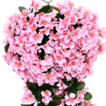 thumbnail image 2 of Flor violeta artificial reutilizable para colgar en la pared ramo violeta decoración del hogar (rosa), 2 of 3