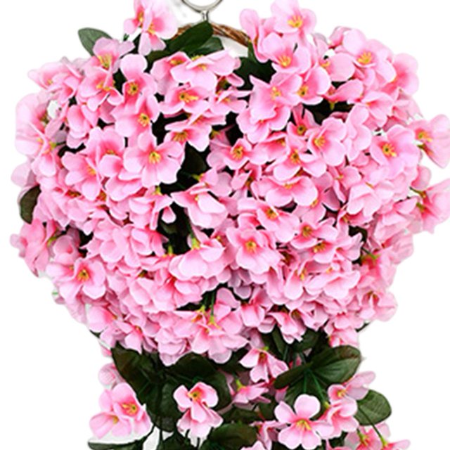 Flor violeta artificial reutilizable para colgar en la pared ramo violeta decoración del hogar (rosa) Ndcxsfigh Libre de BPA