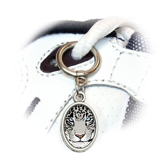 Snow Leopard - Big Cat Oval Shoe Charm