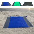 thumbnail image 1 of Alfombra de poliéster para exteriores 210x200cm Manta de picnic impermeable grande para la playa, acampar, caminar, fácil de limpiar, cubierta de suelo plegable con bolsa de transporte, azul verde, 1 of 7