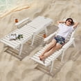 thumbnail image 4 of VEVOR Outdoor Chaise Lounge Chair - Adjustable Patio Reclining Bench Lounger, White, 4 of 12