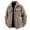 Khaki, variant on ZUKMRJPC Men's Fleece Warm Jacket Casual Button Down Lapel Solid Color Fluffy Jackets Winter Warm Cozy Thick Coats with Flat Pockets