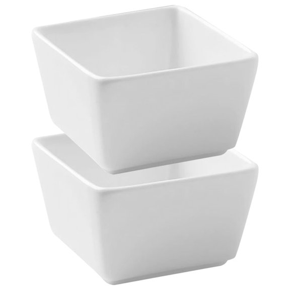 Yardwe White Ceramic Dipping Sauce Bowls for Serving and Storage, Ideal for Home, Kitchen, or Restaurant Use, Set of 2