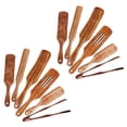thumbnail image 1 of 12 Pcs Wooden Spurtle Set, Teak Spurtle Set Heat Resistant Wooden Spatula Cooking Utensils Set Non-Stick Wooden Spoons, 1 of 7