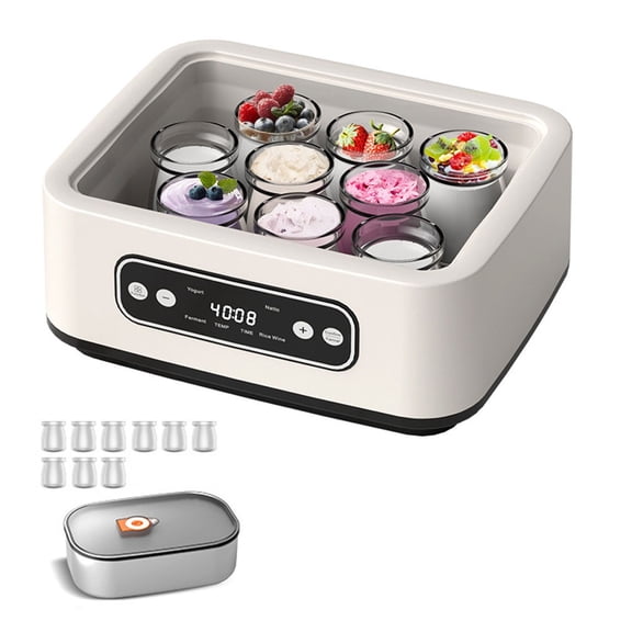 Adjustable Temperature Yogurt Maker - Fully Automatic Multi-Functional Stainless Steel Fermentation Machine for Rice Wine, Natto, and More