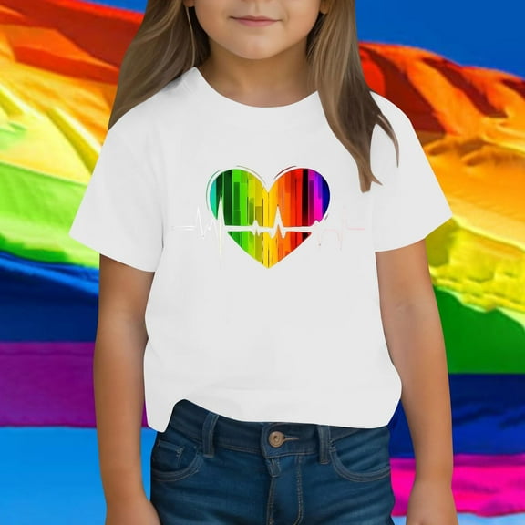 Shirt for Girls 10-12 Round Neck Tops Short Sleeve T Shirts for Teens Print Shirt for Kids Girls Tops 7-8 Fashion Gifts