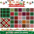 thumbnail image 4 of 60 Piezas de Tela Navideña de 10 x 10 Pulgadas Tela Acolchada Navideña Tela con Estampado de Árbol de Navidad a Cuadros Tela Estampada de Cuartos Gordos Cuadrados de Costura con Tema Navideño Decorati, 4 of 4