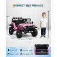 thumbnail image 3 of Royalbelle 12V Electric Ride On Truck with Remote Control Ride On Toy Gift for Boys & Girls Bluetooth Music Player LED Lights for 3-6 Years,Pink, 3 of 8