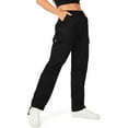 thumbnail image 6 of FEN AI Womens Black Cotton Cargo Pants with 7 Pockets, Outdoor Work Pant for Women Casual Streetwear Work Trousers (No Belt), 6 of 10