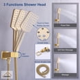 thumbnail image 5 of Boyel Living Shower System 12 inches Ceiling Mount 2-Functions Shower Faucet Set with Handheld Shower,Brushed Gold, 5 of 10