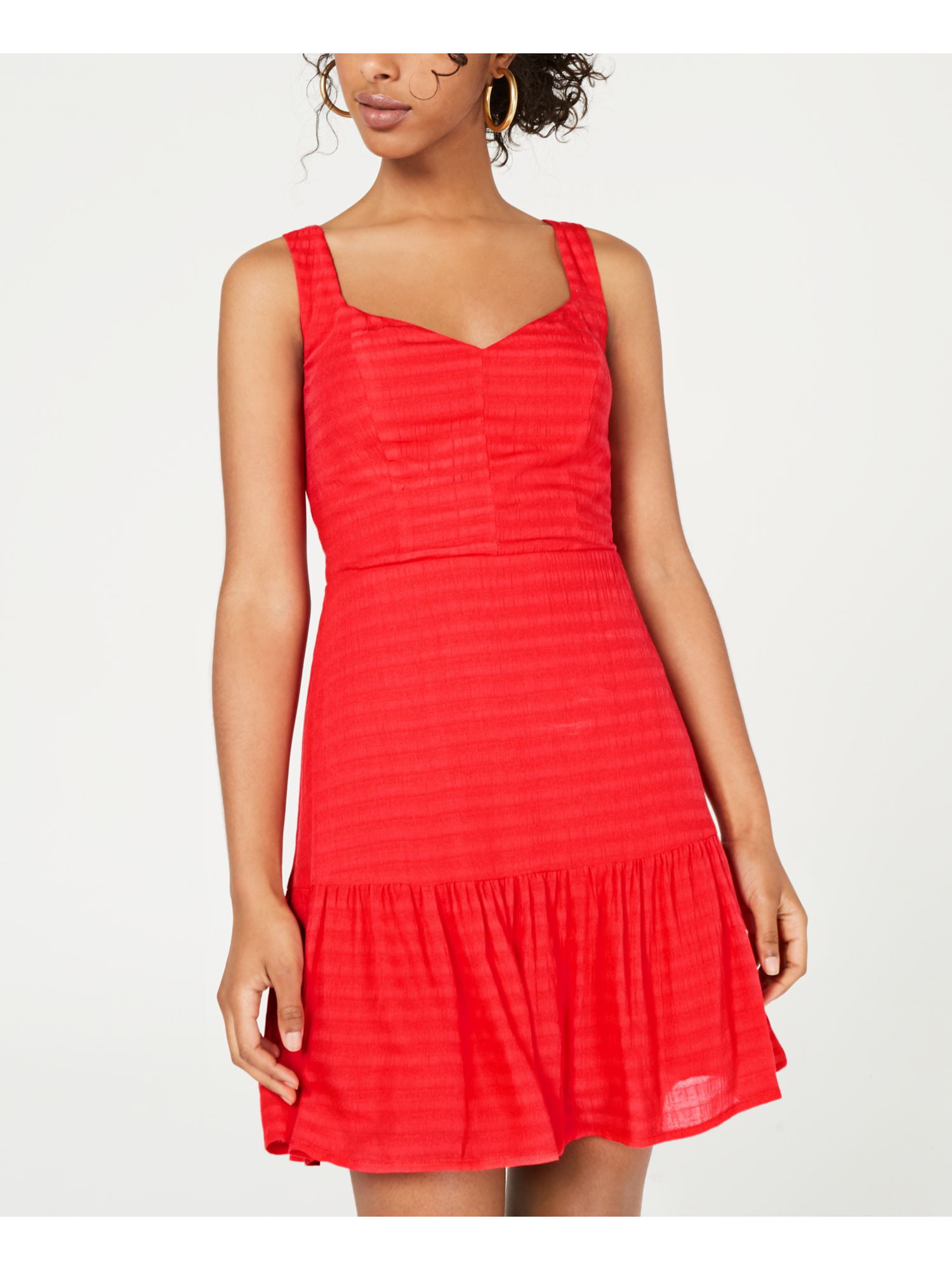 CITY STUDIO Womens Red Tie Back Sleeveless Sweetheart Neckline Mini Party  Fit + Flare Dress Juniors XS - Walmart.com