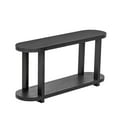 thumbnail image 3 of EUROCO 63" Long Console Table,Narrow Entryway Table Behind Sofa Table with Open Storage Shelves for Hallway,Living Room, Foyer,Black, 3 of 7