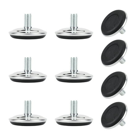 M10 x 17 x 50mm Leveling Feet Adjustable Floor Protector for Chair Leg 10pcs