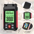 thumbnail image 4 of Wood Moisture Meter Pin Type Digital Moisture Detector Reusable Handheld Moisture Meter with 2.25 Inch Display and 3 Backlight Accurate Water Leak Detector for Firewood Walls Woodworking, 4 of 11
