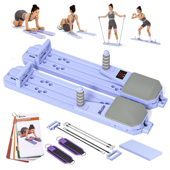 Portable Pilates Reformer - Pilates Board 8-in-1 Multi-Functional Pilates Equ...