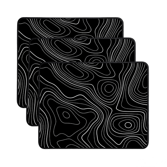 3 Pack Square Mouse Pad, 10.2x8.3in Washable Cloth Non-Slip Rubber Base for Wireless Mouse