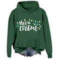 thumbnail image 2 of Craaazy Women's Christmas Printed Long Sleeved Hooded Top with Pockets Gifts, 2 of 5