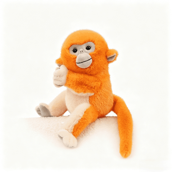 Lifelike Monkey Stuffed Animal Doll 8.7'' Magnetic Plush Monkey Toy Doll Curtain Storage Decor