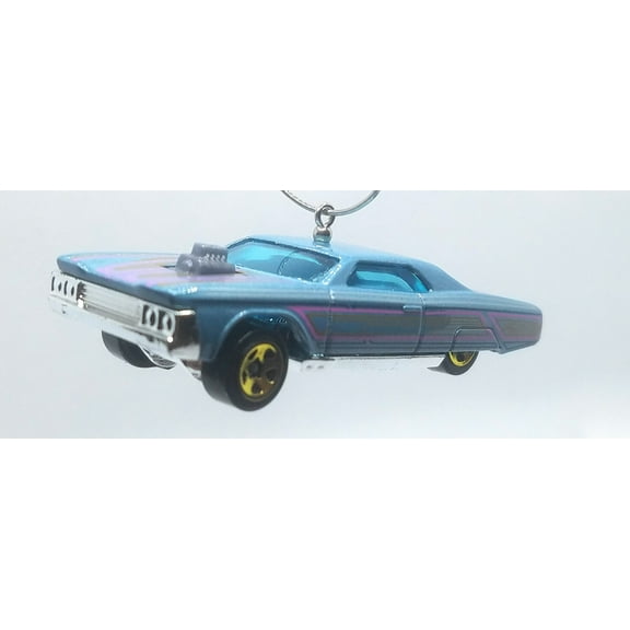 Christmas Ornament for 1960s Lowrider Blue/Pink Lines