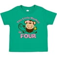thumbnail image 3 of Inktastic Little Monkey Girl 4th Birthday Girls Toddler T-Shirt, 3 of 5
