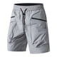 thumbnail image 2 of Ceisia Men's Spring Summer Cargo Shorts - Solid Gift Color Elastic Waist Drawstring Multi-Pocket Casual Shorts, 2 of 9