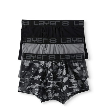 Layer 8 Mens 3 Pack Quick Dry Trunks