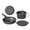 Dark Gray, variant on Carote 10-Piece Nonstick Pots and Pans Set, Kitchen Cookware Set with Detachable Handle, Induction Compatible, White