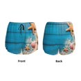 thumbnail image 3 of Balery Shells and Starfish Pantalones cortos deportivos para mujer con forro y dos bolsillos, elásticos, para entrenamiento, gimnasio, yoga-X-Large, 3 of 7