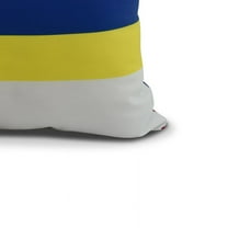 Simply Daisy, 16 x 16inch, Multi Abstract, Geometric Print Pillow, Royal Blue