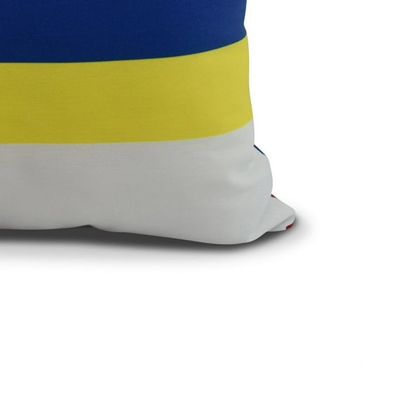 Simply Daisy, 16 x 16inch, Multi Abstract, Geometric Print Pillow, Royal Blue