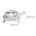 thumbnail image 2 of MasteelfCA 2 Pcs Ornements Tortue en Verre Statue Tortue en Verre Transparente Artisanat, 2 of 8