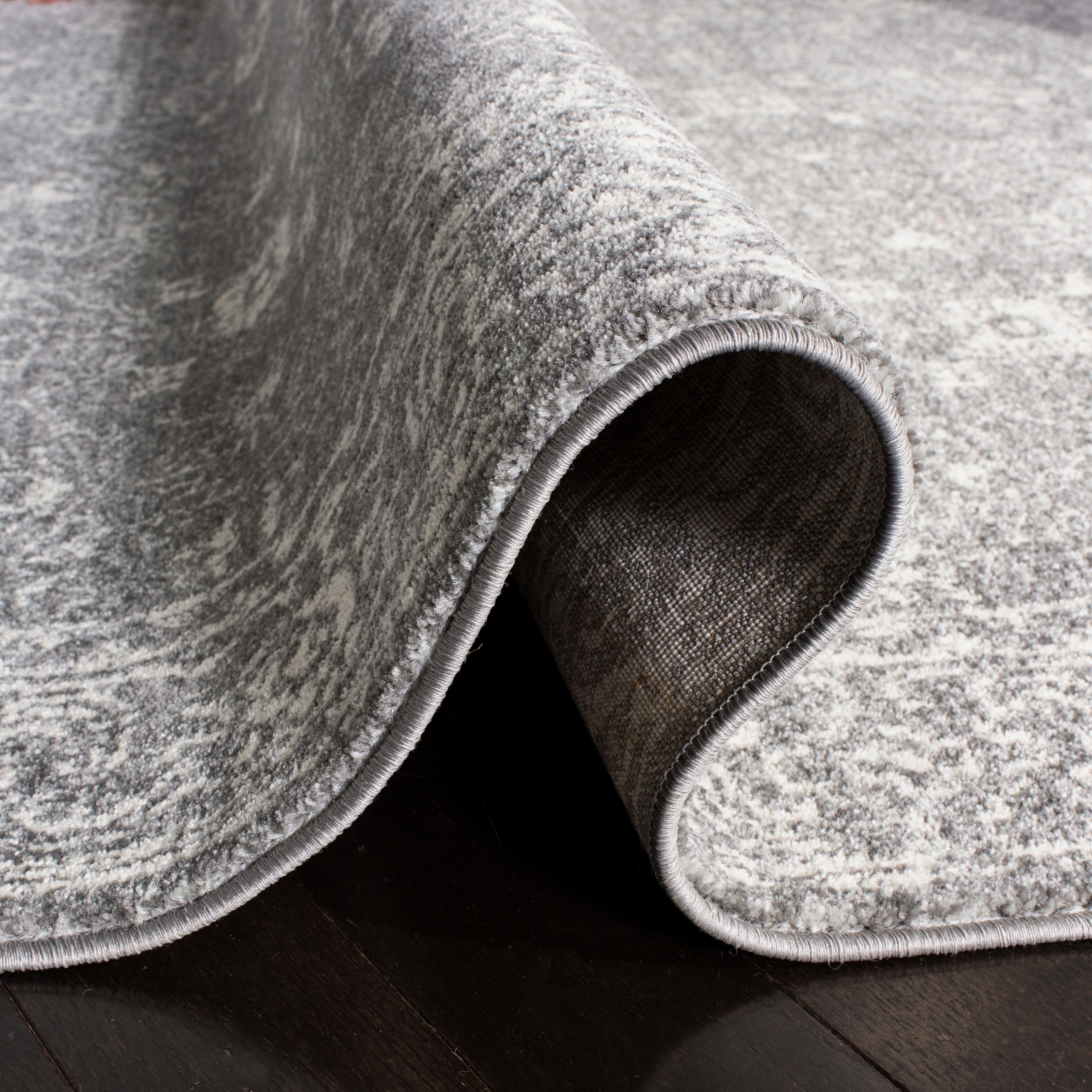 SAFAVIEH Evoke Ronald Bordered Area Rug, Gray/Ivory, 8' x 10'