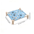 thumbnail image 3 of Cififendec Elevated Summer Pet Cot Bed, 20.28"×17.91", Breathable Detachable Printed Fabric Raised Dog Cat Sleeping Mat for Indoor Floor Naps Balcony Cool Rest Time, 3 of 5