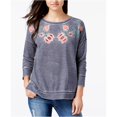thumbnail image 2 of Sudadera bordada Lucky Brand para mujer azul XS Camisa de entrenamiento, 2 of 2