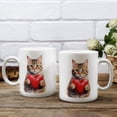 thumbnail image 3 of Happy Valentine's Day American Shorthair Brings Love Heart Mug Cat Lover Kitten Owner Gifts Coffee Tea Cup - 02028, 3 of 4