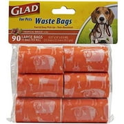 Glad for Pets Extra Large, Heavy Duty Scented Dog Waste Bags Refill Rolls, Fresh Scent | Tear Resistant Doggie Poop Bags for Dogs, 6 rolls, Total 90 Count