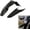 Black, variant on Electric Dirt Bike Fender Set, Front and Rear, Carbon Fiber Style, Universal Mud Guard Protector