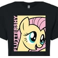 thumbnail image 3 of My Little Pony - Character Block Fluttershy - Junior's Cropped Tee, 3 of 5