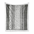 thumbnail image 1 of Geology Soft Flannel Fleece Blanket, Hand Drawn Uneven Lines in Greyscale Composition Educational Themes Rocks, Cozy Plush for Indoor and Outdoor Use, 70" x 90", Grey Dimgrey White, by Ambesonne, 1 of 6